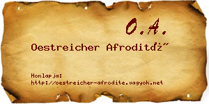 Oestreicher Afrodité névjegykártya
